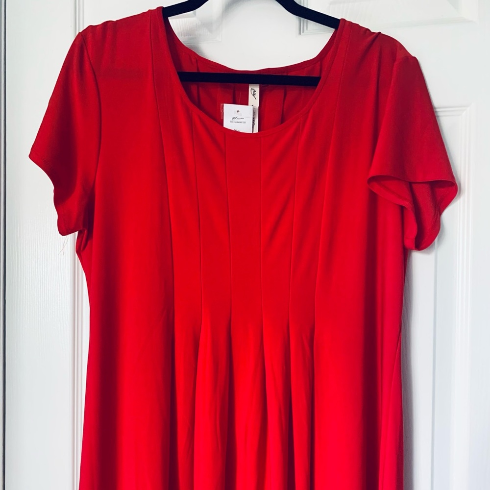 NY Collection Red Mid-length Dress